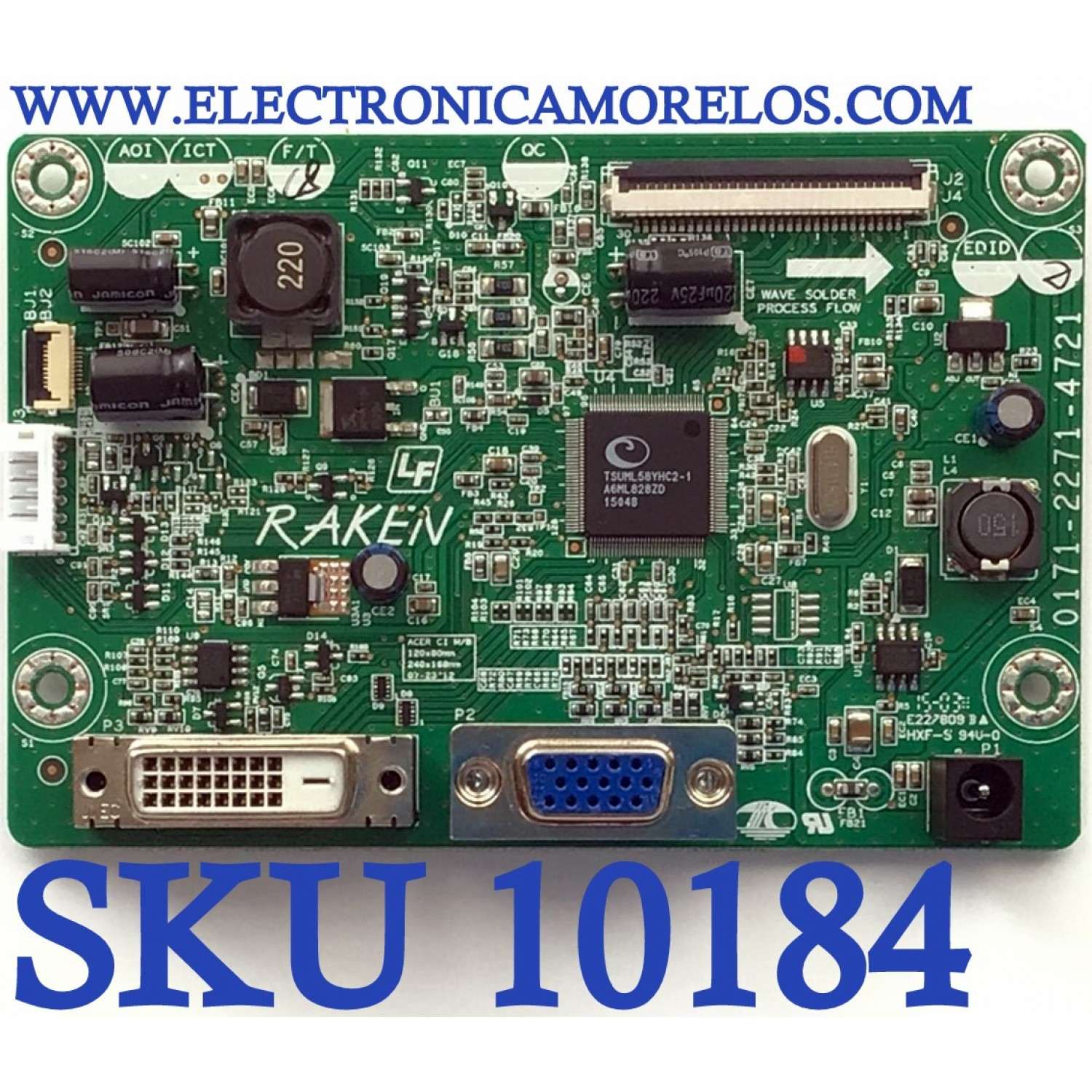 MAIN PARA MONITOR ACER / NUMERO DE PARTE 3523-0282-0150 / 0171-2271-4721 / 352302820150(1B) / PANEL LM230WF5-TBQ1 / MODELO G236HL